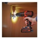 دريل كهربائي صغير لا سلكي بمحركين مع صندوق معدات بلاك اند ديكر Black+Decker Cordless 2 Gear Combi Hammer Drill With Kitbox