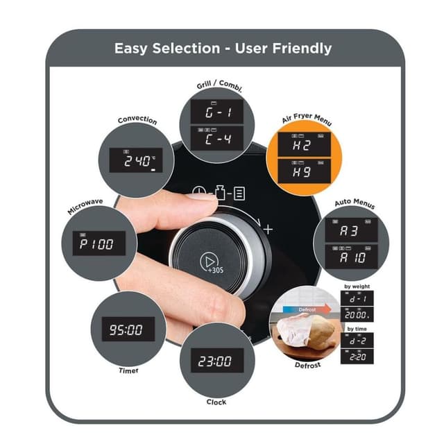 Black+Decker 4-In-1 Digital Microwave Oven With Air Fryer, Grill & Convection, 29l, Black - Mzaf2910-B5, By Black+Decker