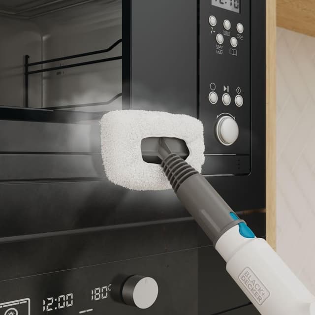 Black+Decker Pressurized Steam Cleaner With 8 Accessories, 2000w, 4 Bar, White/Blue - Bhsmp2008-Gb