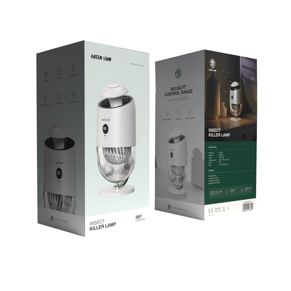 Green Lion Insect Killer Lamp - White