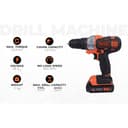 دريل بطارية 18 فولت 1.5 أمبير 10 مم بلاك اند ديكر Black+Decker 18v 1.5ah 10mm Li-Ion Cordless Multi-Evo Multitool Starter Kit With Drill
