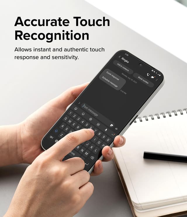 لاصقة حماية شاشة لهاتف ناثينج فون 2a زجاج 2 قطعة رينجكي Ringke Full Cover Tempered Glass Screen Protector Compatible with Nothing Phone (2a)