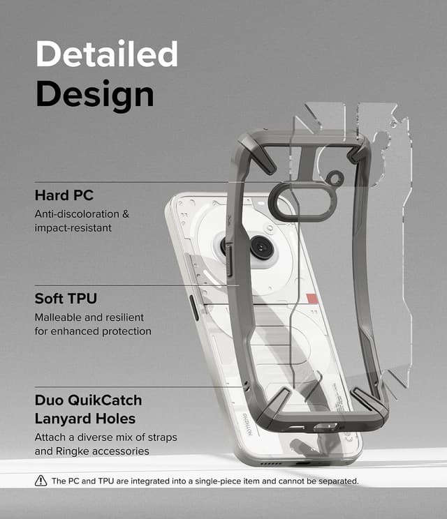 كفر ناثينج فون 2 شفاف بولي كربونات رينجكي Ringke Fusion-X Compatible with Nothing Phone (2a) Case