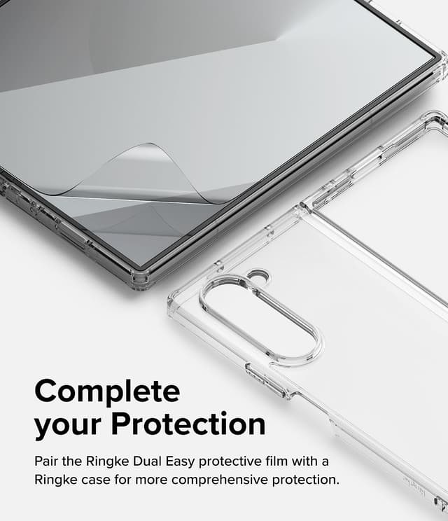 واقي شاشة حماية لجوال سامسونج جالاكسي Z فولد 6 قطعتين رينجكي Ringke Dual Easy Film Compatible with Samsung Galaxy Z Fold 6 Screen Protector