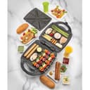 Black+Decker 1400w 2-In-1 4 Slice Sandwich Maker & Grill With Interchangeable Plate