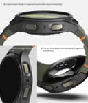 كفر حماية ساعة سامسونغ جالاكسي 7 مقاس 44 ملم مع واقي شاشة اسود تيتانيوم رينجكي Ringke Slim & Glass Compatible with Samsung Galaxy Watch 7 44mm Case