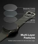 كفر حماية ساعة سامسونغ جالاكسي 7 مقاس 44 ملم مع واقي شاشة اسود تيتانيوم رينجكي Ringke Slim & Glass Compatible with Samsung Galaxy Watch 7 44mm Case