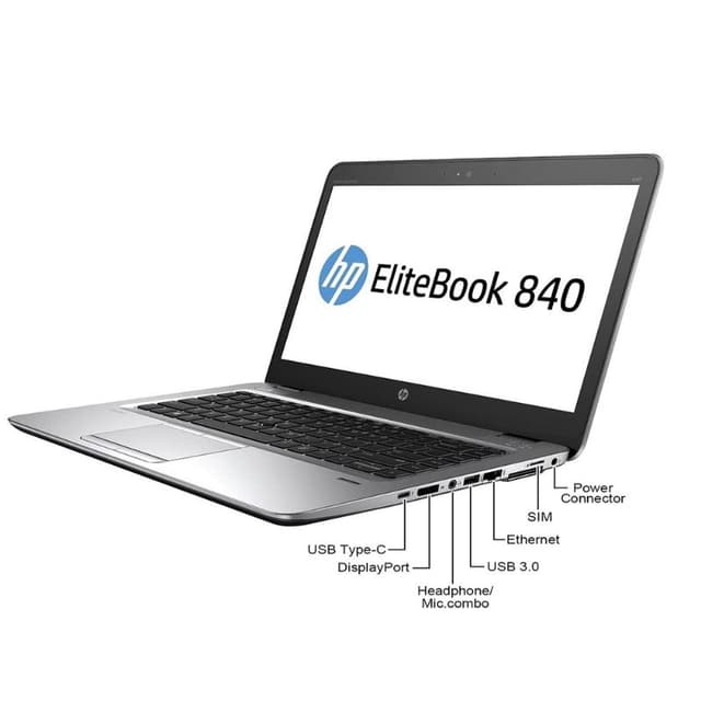 لابتوب اتش بي ايليت بوك 840 جي 3 مستعمل انتل كور اي 5 الجيل السادس HP EliteBook 840 G3 Intel Core i5 6th Generation Laptop