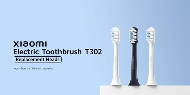 رؤوس بديلة لفرشاة الأسنان الكهربائية T302 عدد 3 أبيض شاومي Xiaomi Electric Toothbrush T302 Replacement Heads