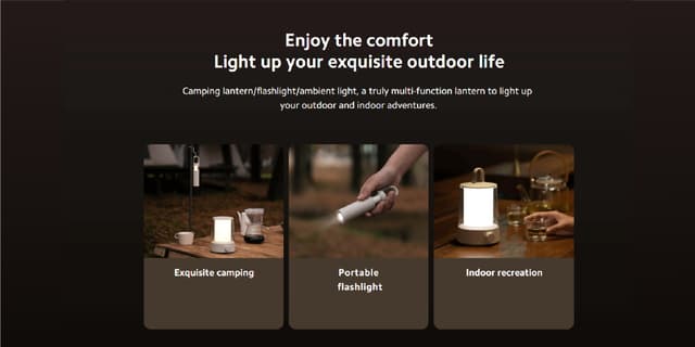 فانوس تخييم متعدد الوظائف مقاوم للماء شاومي Xiaomi Multi-function Camping Lantern