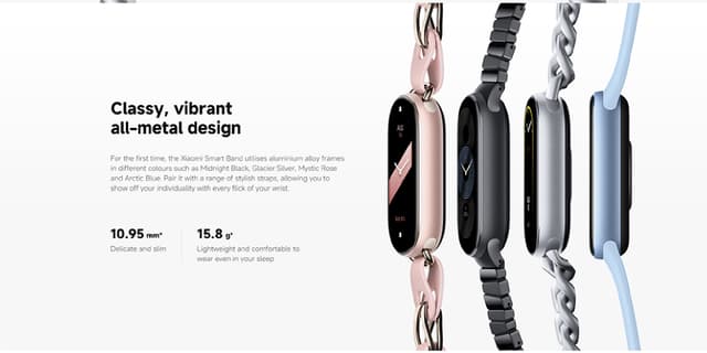 سوار شاومي باند 9 الذكي فضي شاومي Xiaomi Smart Band 9