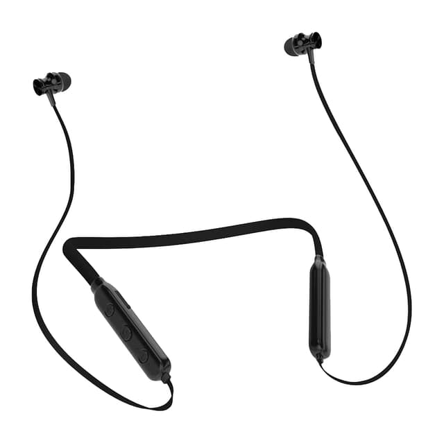 LAZOR Groove+ EA65: Wireless Neckband In-Ear Earphones with Stereo sound, Magnetic earbuds, Up to 12 hrs playback time, Multifunction control, Bluetooth version 5.0, Black