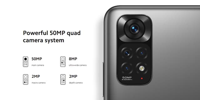 Xiaomi Redmi Note 11 Dual SIM 6GB RAM 128GB 4G LTE, Star Blue MediaTek Helio G88 Processor, 6.43" AMOLED DotDisplay, 50MP Camera, 5000mAh Battery, 33W Pro Fast Charging