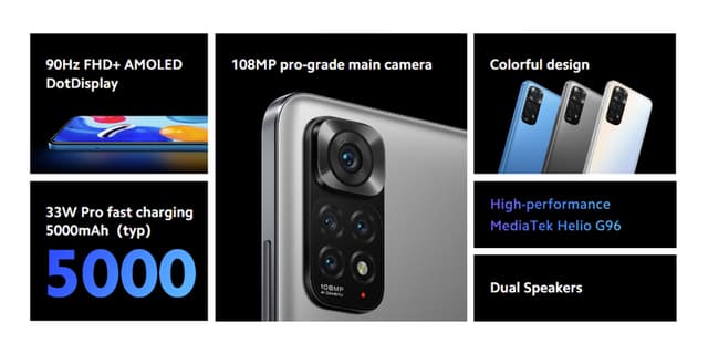 موبايل جوال شاومي ريدمي نوت 11 اس الجيل الخامس رام 6 جيجا 128 جيجا تخزين أبيض شاومي Xiaomi Redmi Note 11S Dual SIM