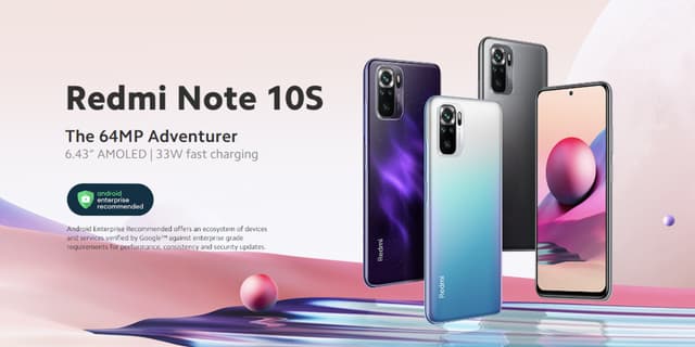 موبايل جوال شاومي ريدمي نوت 10 اس الجيل الرابع رام 6 جيجا 64 جيجا تخزين رمادي شاومي Xiaomi Redmi Note 10S 4G LTE Dual SIM Smartphone