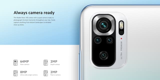 موبايل جوال شاومي ريدمي نوت 10 اس الجيل الرابع رام 6 جيجا 64 جيجا تخزين رمادي شاومي Xiaomi Redmi Note 10S 4G LTE Dual SIM Smartphone