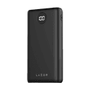 Lazor Vogue PB55: 20000mAh Power Bank with LED Power Level Display, Overcharging Protection, Fast Charging USB, Polymer Battery, Micro USB & Type-C Ports - Black