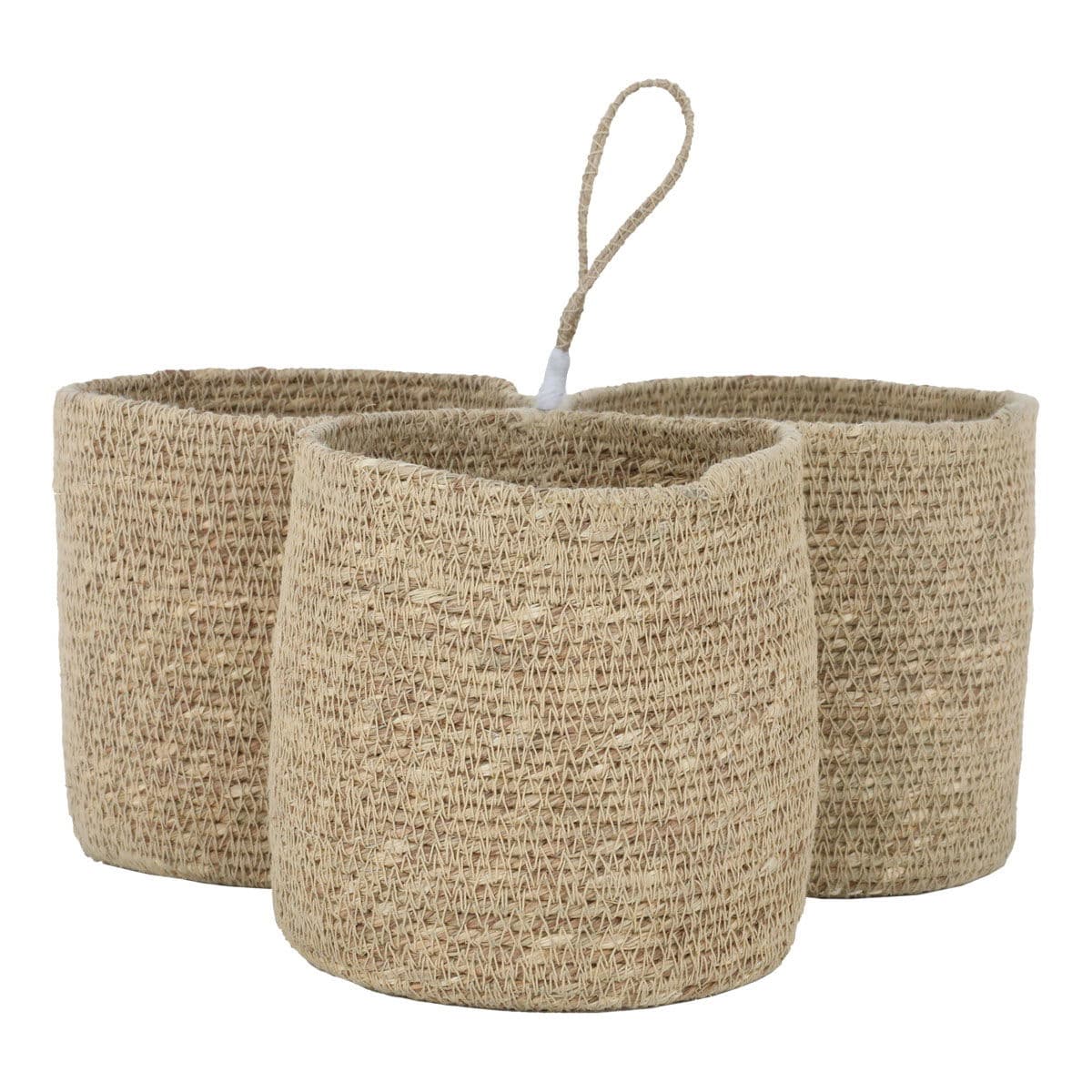 سلة تخزين خوص بيج 3 قطع السيف غاليري Al Saif Gallery India Beige Wicker Storage Basket Divided 3 Digits