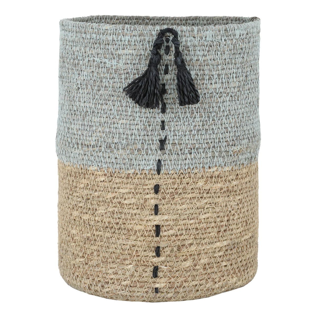 سلة تخزين من الخيزران الهندي 21 سم بلون بيج من السيف غاليري Al Saif Gallery India Beige Wicker Storage Basket 21 Cm