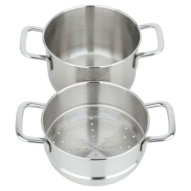 طنجرة بخار تركي 120 سم السيف غاليري Al Saif Gallery Small Steam Cooker Turkish Steel 12Cm