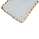 Al Saif Gallery Large Glass Dessert Plate, Rectangular With A Gilded Edge