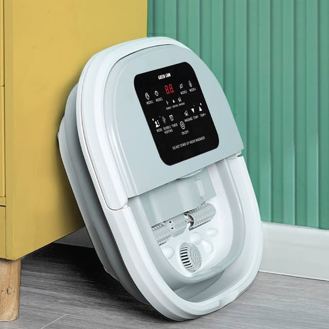 حوض غسيل القدم مع بكرات تدليك جرين 8 لتر مع 4 اوضاع تدليك Green Lion Foldable Foot Bath Massager