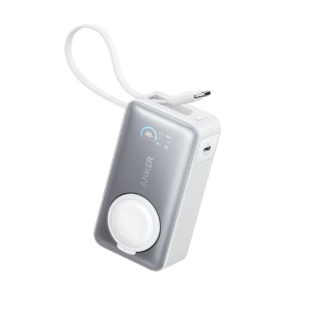 Anker Powercore Nano 10000Mah Pd 30W Built-In Usb-C Cable & Apple Watch Charger