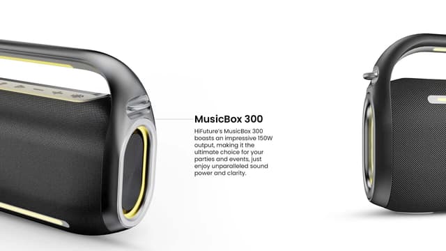 HiFuture MusicBox 300 Wireless Bluetooth Speaker with Dual Wireless Microphone