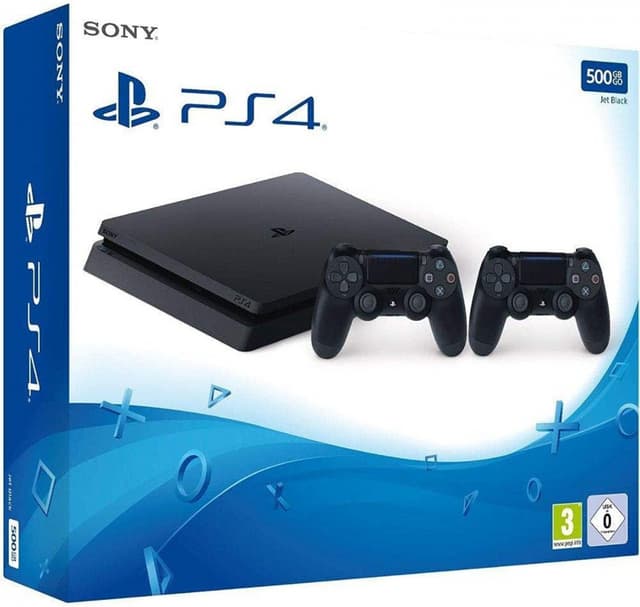 Pre-owned Sony PlayStation 4 500gb Console (Black) with Extra Controller ( slim )