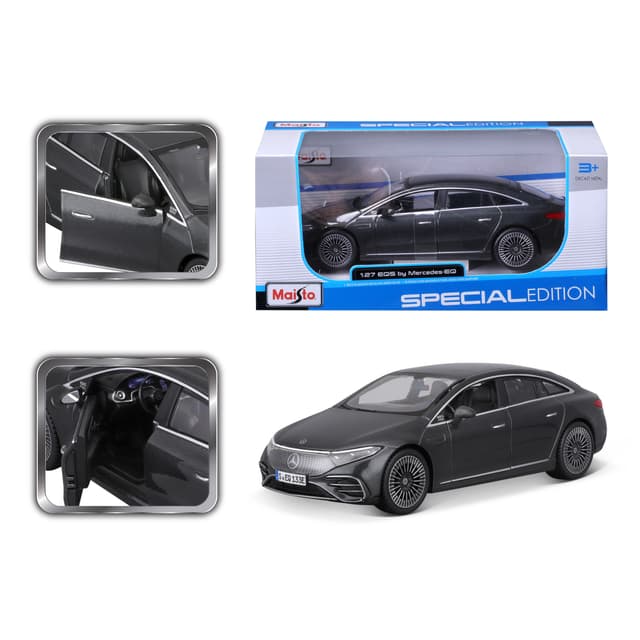 1:24 Mercedes- 2022 Eqs Met Grey Officially Licensed Scaled Replicas of Collectible Diecast Metal Models with Exquisite Interior and Exterior Detailing for All Age. - 145392