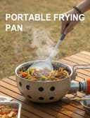 موقد غاز للرحلات مع مقلاة ستانلس ستيل مدمجة 2300 واط Outdoor Portable Gas Stove Nonstick Cooking frying pan