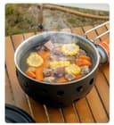 موقد غاز للرحلات مع مقلاة ستانلس ستيل مدمجة 2300 واط Outdoor Portable Gas Stove Nonstick Cooking frying pan