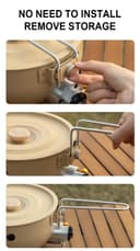 موقد غاز للرحلات مع مقلاة ستانلس ستيل مدمجة 2300 واط Outdoor Portable Gas Stove Nonstick Cooking frying pan