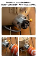 موقد غاز للرحلات مع مقلاة ستانلس ستيل مدمجة 2300 واط Outdoor Portable Gas Stove Nonstick Cooking frying pan