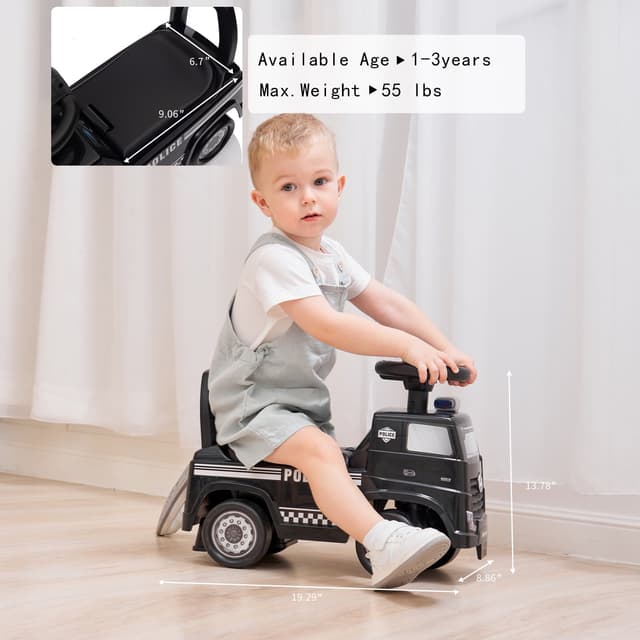 سيارة دفع مرسيدس بنز أكتروس لإطفاء الحرائق باللون الأسود من شركة مايتس  Myts Mercedes Benz Actros Fire Fighting Push Car Black