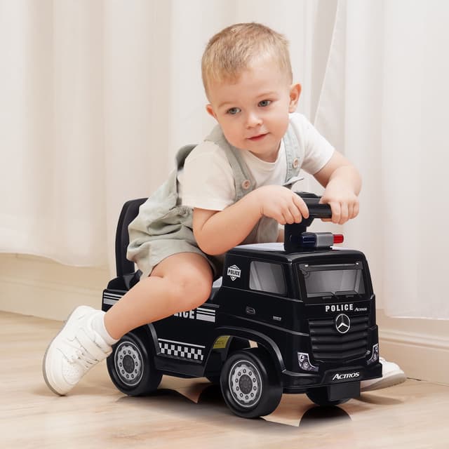 سيارة دفع مرسيدس بنز أكتروس لإطفاء الحرائق باللون الأسود من شركة مايتس  Myts Mercedes Benz Actros Fire Fighting Push Car Black