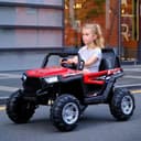 عربة أطفال كهربائية للركوب على الطرق الوعرة  باللون الأحمر من شركة مايتس فانكي Myts Funky Kids' Off-Road Electric Ride-On Buggy - Red