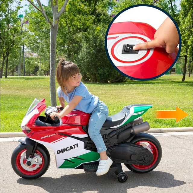 Myts Electric Ducati Sport Bike for Kids 12V Power-Packed Riding Fun- Red
