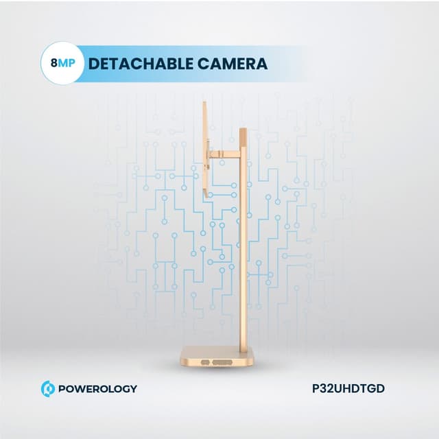 شاشة متنقلة اندرويد 4K باورولوجي 32 بوصة مع ستاند وكاميرا Powerology Portable Google 4K Screen