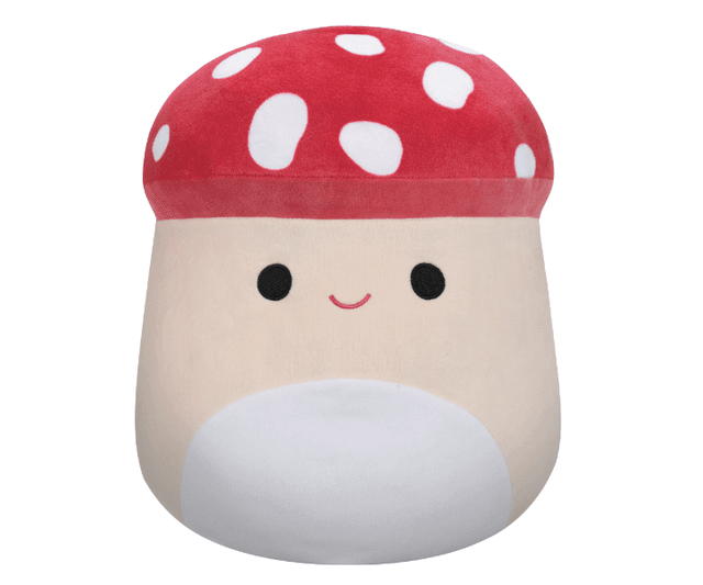 دمية محشوة للأطفال بشكل فطر 14 بوصة أحمر وبيج من سكويشمالوز Squishmallows Malcolm Red Spotted Mushroom Plush Toy