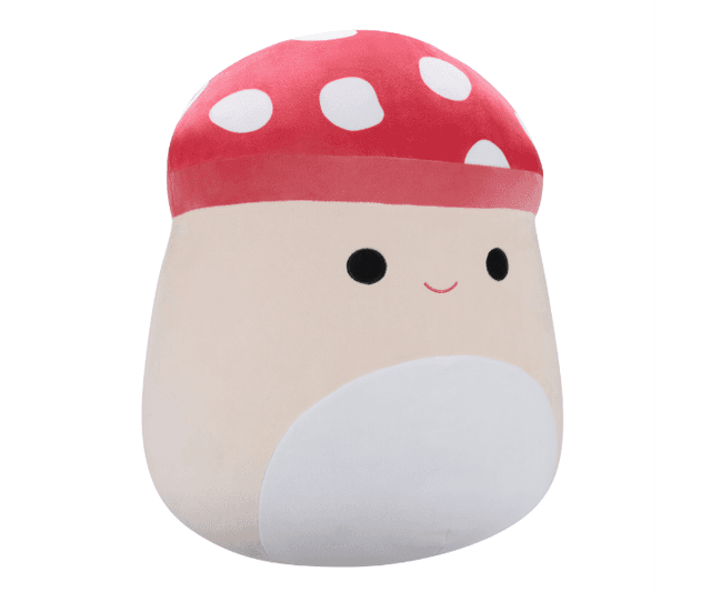 دمية محشوة للأطفال بشكل فطر 14 بوصة أحمر وبيج من سكويشمالوز Squishmallows Malcolm Red Spotted Mushroom Plush Toy