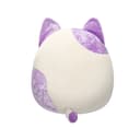 12 inch Medium Plush White Velvet Cat with Purple Ears and Spot Officially Licensed Kellytoy Plush Toy Colorful Soft Gift for Kids Girls & Boys Washable Squishy Stuff Toy Multicolor All Age