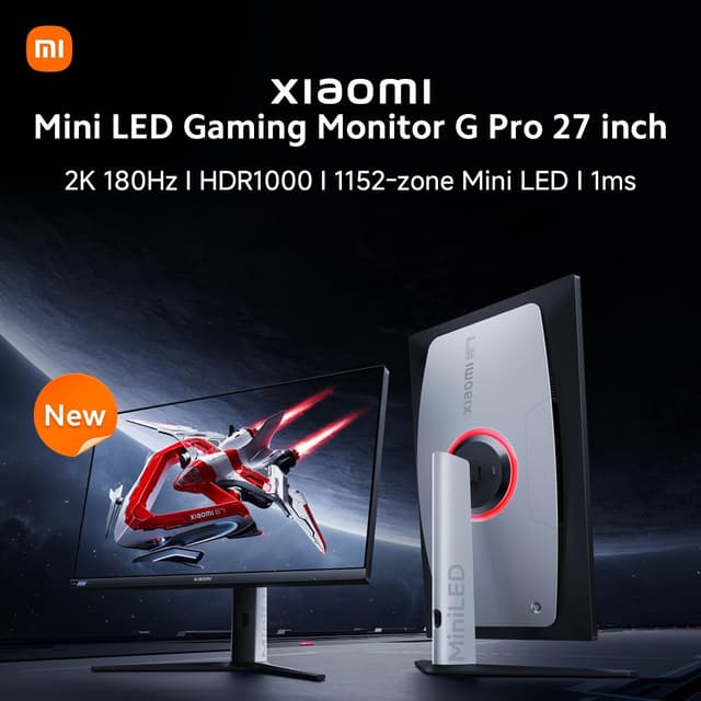 شاشة قيمنق 2k​ شاومي 27 بوصة 180 هرتز Xiaomi Mini LED Gaming Monitor G Pro 27i