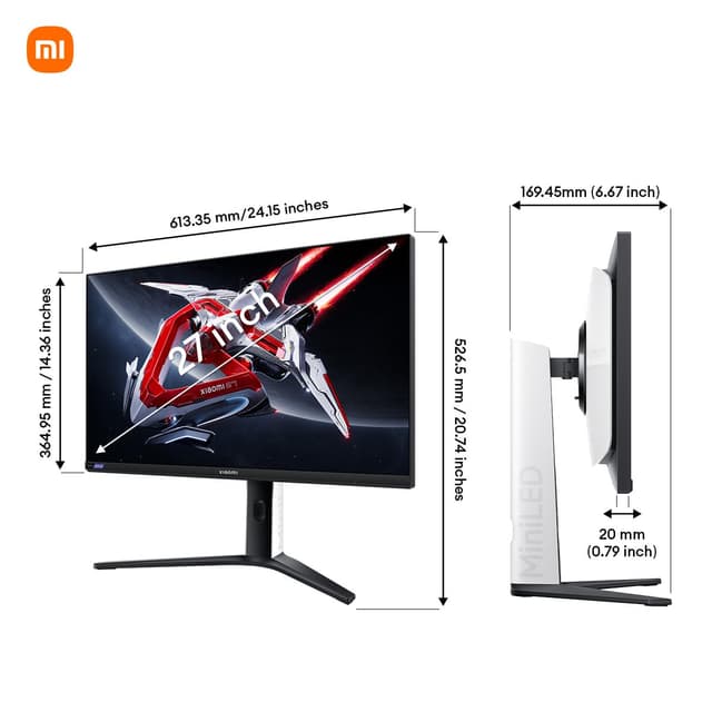 شاشة قيمنق 2k​ شاومي 27 بوصة 180 هرتز Xiaomi Mini LED Gaming Monitor G Pro 27i