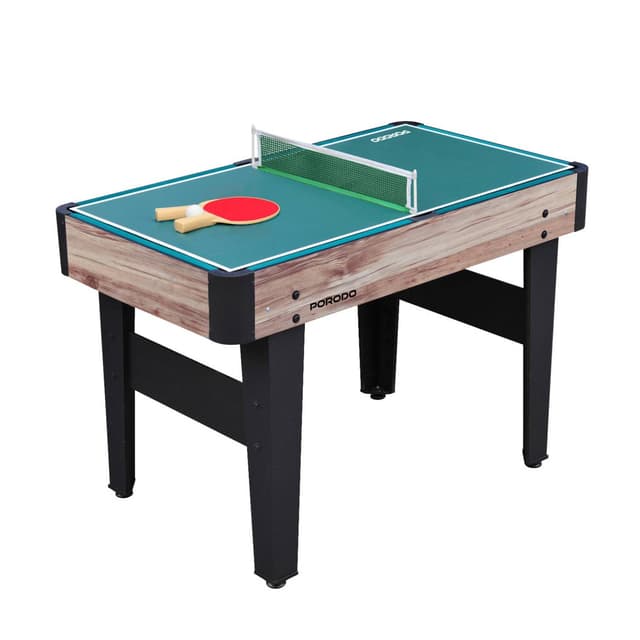 Porodo Lifestyle Multi-Game Table with Foosball Table, Billiard Table, Hockey Table & Table Tennis, Easy Transition, Quick Set-up, Full Package Accessories