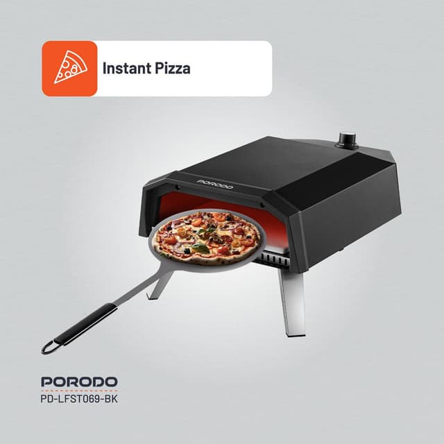 Porodo Lifestyle 12" Pizza Outdoor Oven with Foldable Legs