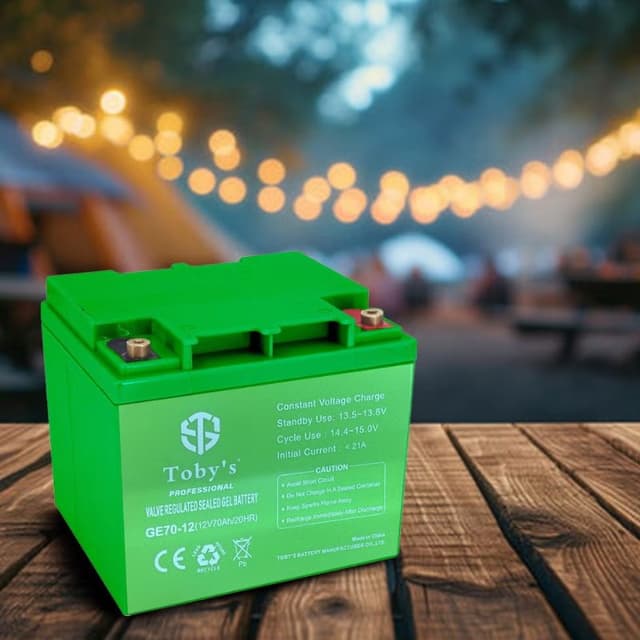 بطارية رحلات متنقلة 70 أمبير مع انفرتر 500 واط توبيز Toby's Rechargeable Battery With Power Inverter