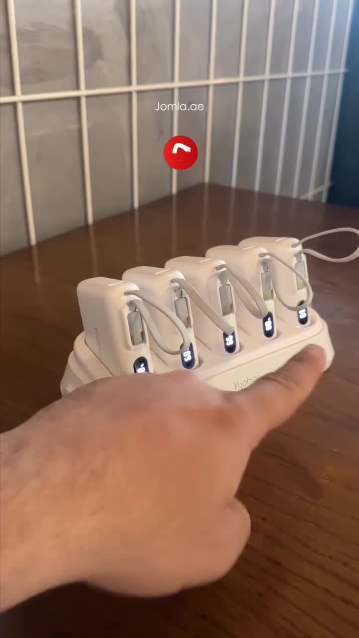 Yoobao 5Pcs 10000mAh Power Bank with Charging Station Set PD 20W Fast Charging