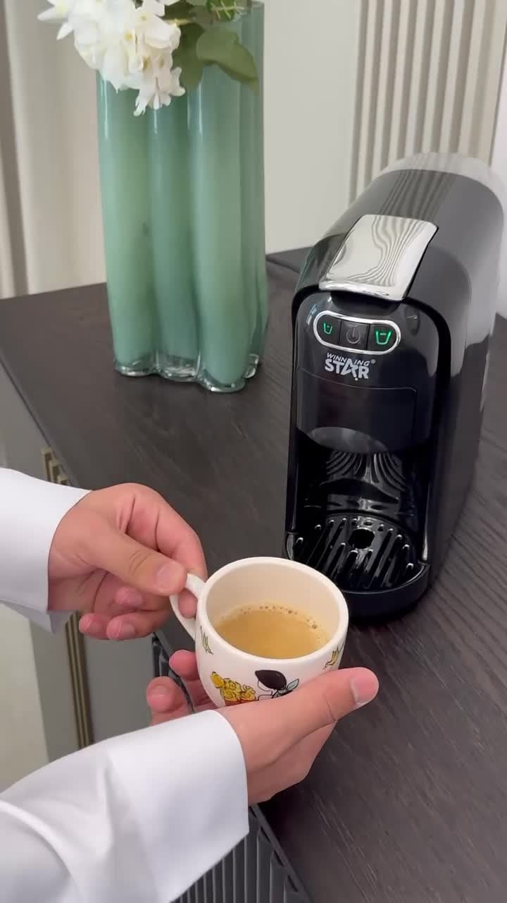 ماكينة قهوة كبسولات وينينج ستار 20 بار 1400 واط Winning Star Capsule Coffee Machine