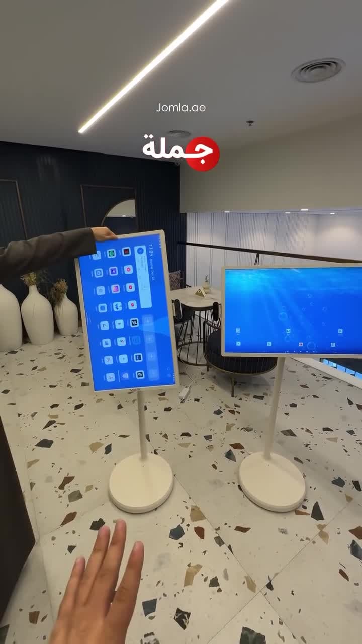 شاشة متنقلة اندرويد لمس ذكية تكتك مع ستاند كاميرا 32 بوصة Taktik Portable Smart Screen 1080p Rotatable Touch Screen